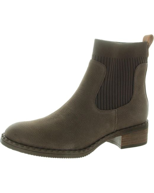 Gentle Souls Brown Best Mixed Media Pebbled Chelsea Boots
