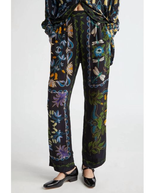 FARM Rio Winter Garden Pants in Black | Lyst