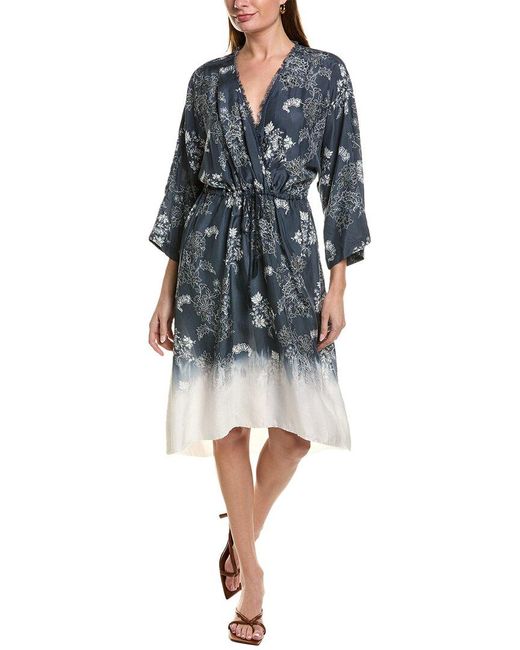 Go> By Go Silk Blue Go> By Gosilk Go Casual Silk Kimono Dress