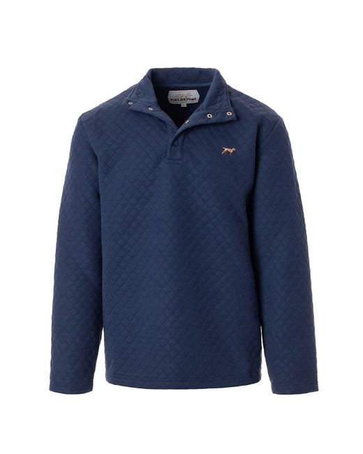 Fieldstone Blue Diamond Patterned Pullover for men