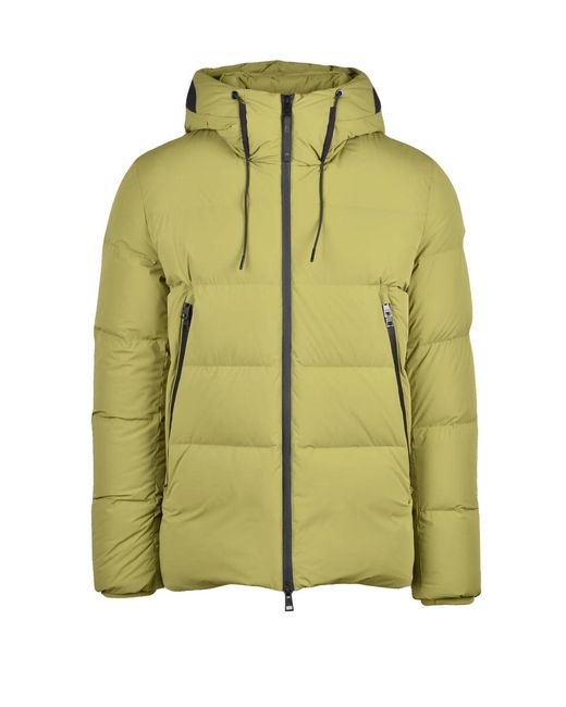 DUNO Green Quilted Jump Polyamide Down Jacket for men