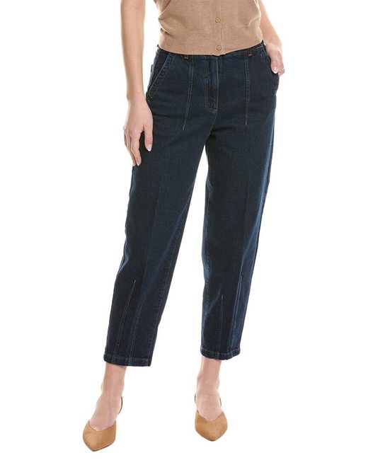 Peserico Blue Dark Wash Relaxed Jean