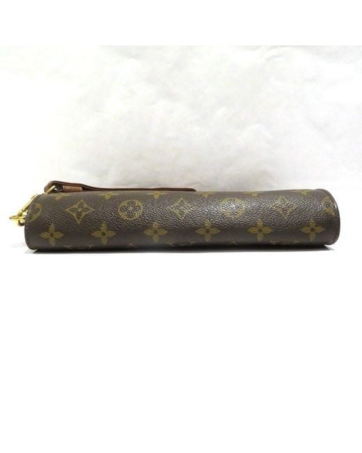 Louis Vuitton Orsay Brown Canvas Clutch Bag (Pre-Owned)