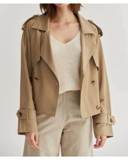 Crescent Natural Reese Short Trench Jacket