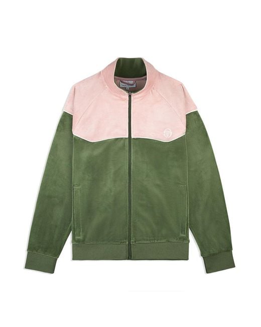 Sergio Tacchini Green Cielo Velour Track Jacket for men