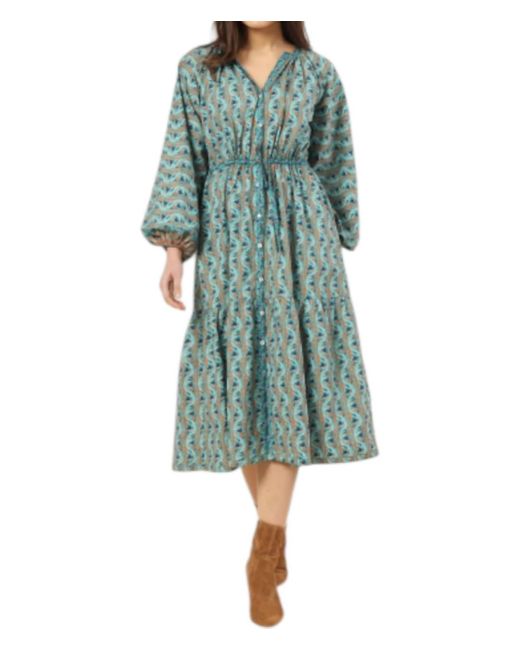 Omika Green Emerson Midi Dress