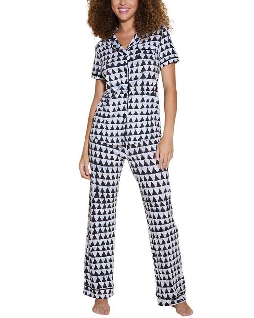Cosabella Blue 2pc Bella Top & Pant Pajama Set