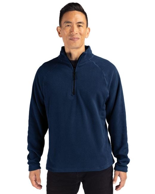 Clique Blue Summit Performance Fleece Half Zip Pullover Jacket for men