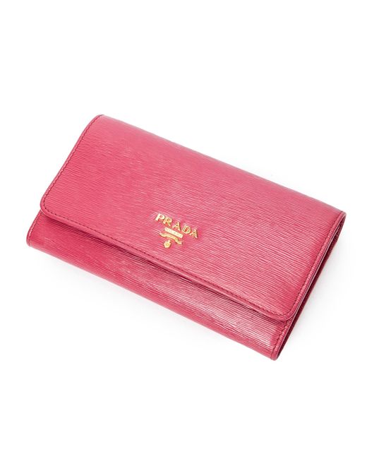 Prada Flap Wallet Crossbody in Pink Lyst