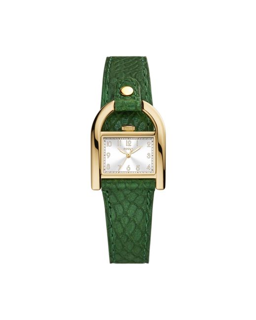Fossil Green Harwell Quartz Stainless Steel And Eco Leather Three-hand Watch