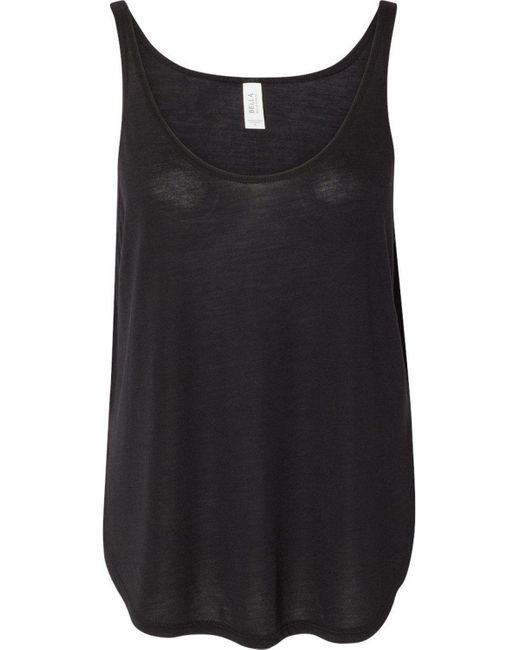 Bella Canvas Black Flowy Tank With Side Slit