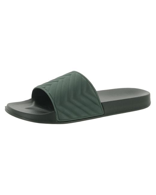INC Green Xander Open Toe Pool Slide Sandals