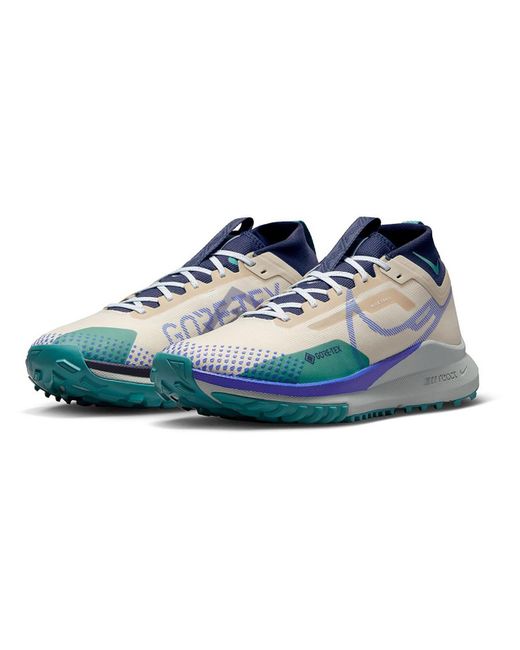 Nike Blue React Pegasus Trail 4 Gtx Mesh Hiking Running & Training Shoes for men