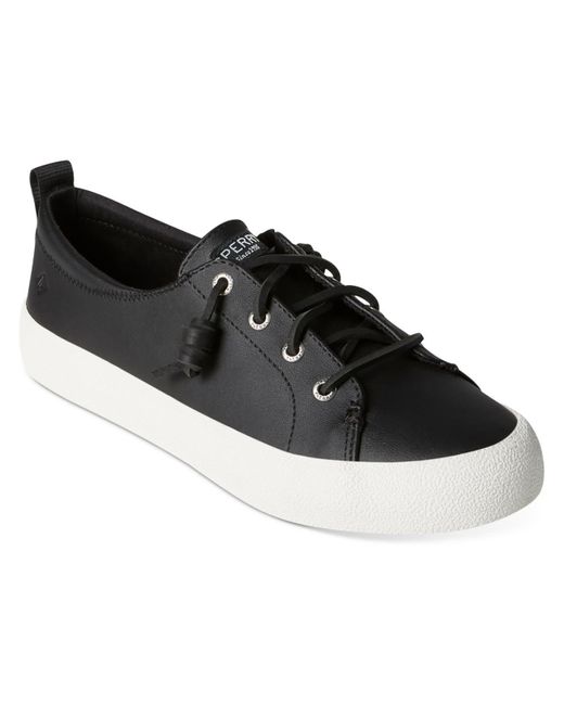 Sperry Top-Sider Black Crest Vibe Ap Leather Lifestyle Casual And Fashion Sneakers