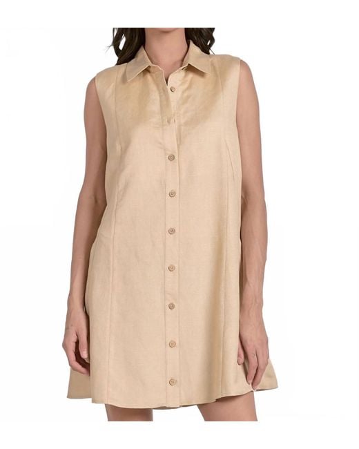 Elan Natural Collared Dress
