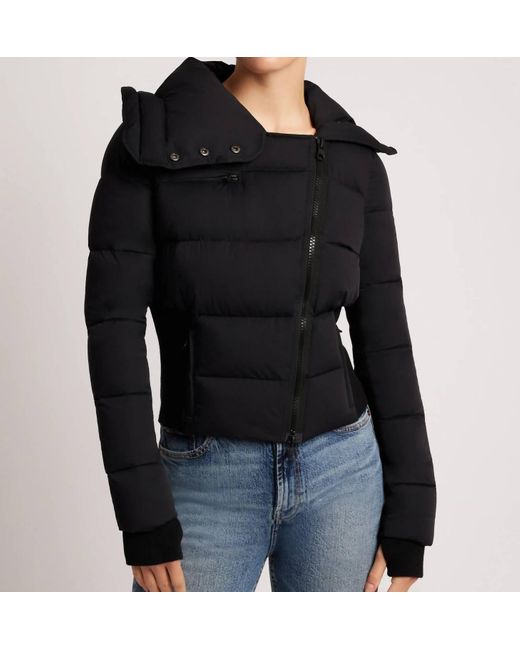 BLANC NOIR Black Asymetrical Puffer Jacket