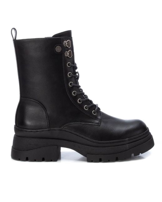 Xti Black Combat Booties