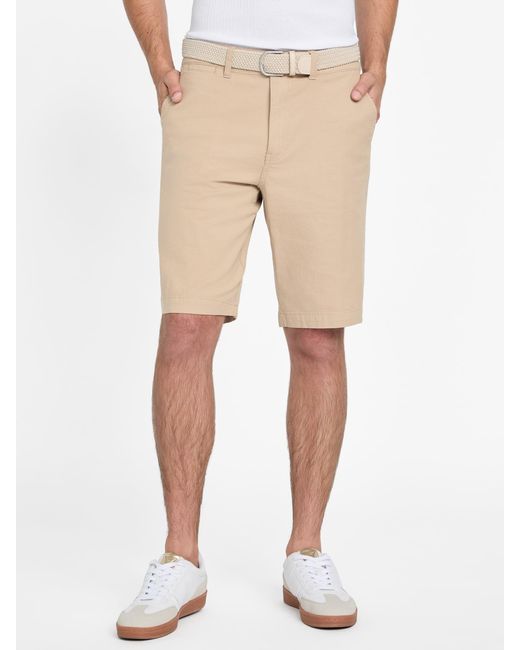 Guess Natural Mario Textured Shorts for men