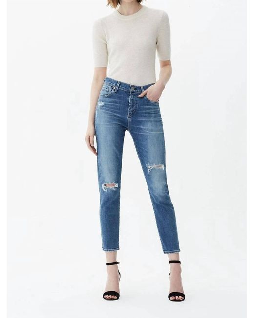 Citizens of Humanity Blue Rocket Crop High Rise Skinny Jean