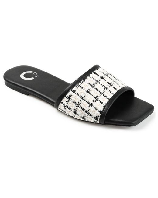 Journee Collection Black Collection Mikala Sandal