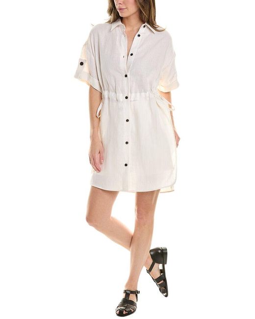 Peserico White Linen Shirtdress