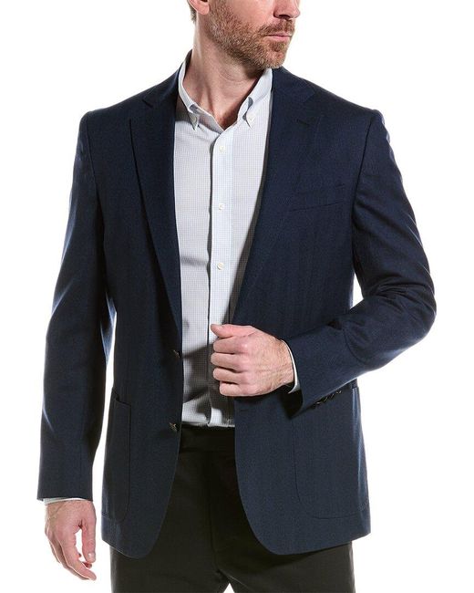 Brooks Brothers Blue Classic Fit Wool Suit Jacket for men