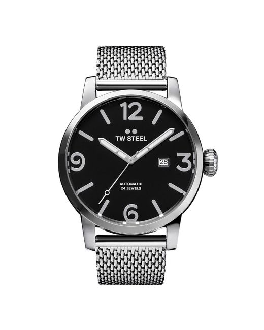 TW Steel Black 48mm Automatic Watch for men