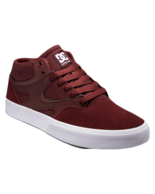 Dc Red Kalis Vulc Mid Suede Lifestyle Skate Shoes for men