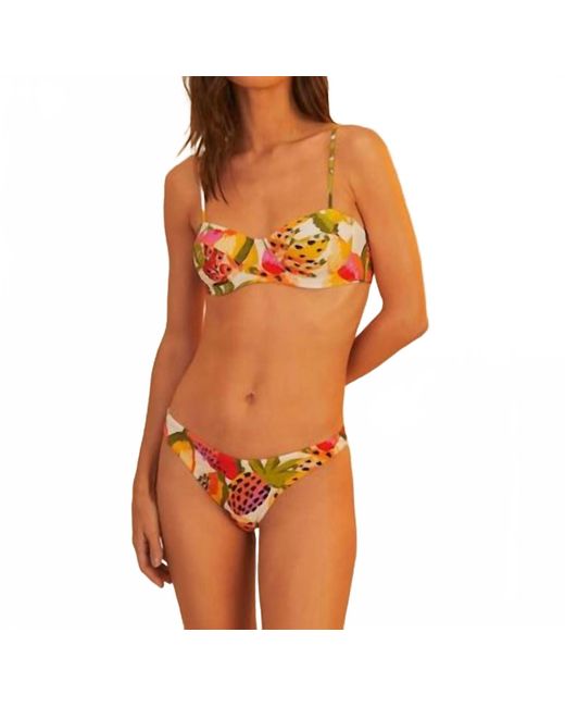 Farm Rio Orange Fruits Paradise Low Full Bikini Bottom