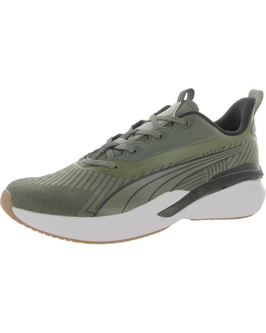 PUMA Green Hyperdrive Profoam Speed Fitness Workout Running Shoes for men