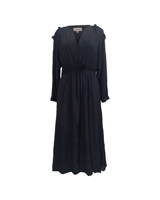 Ba&sh Blue Ulla V-Neck Midi Dress