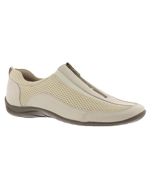 Walking Cradles White Arena Zipper Slip On Casual Shoes