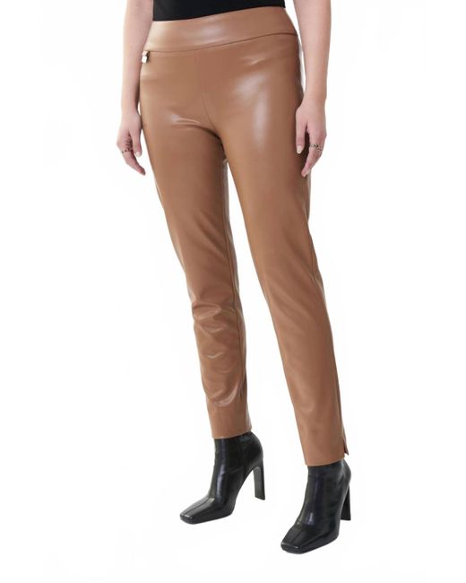 Joseph Ribkoff Natural Slim Fit Leather Pants