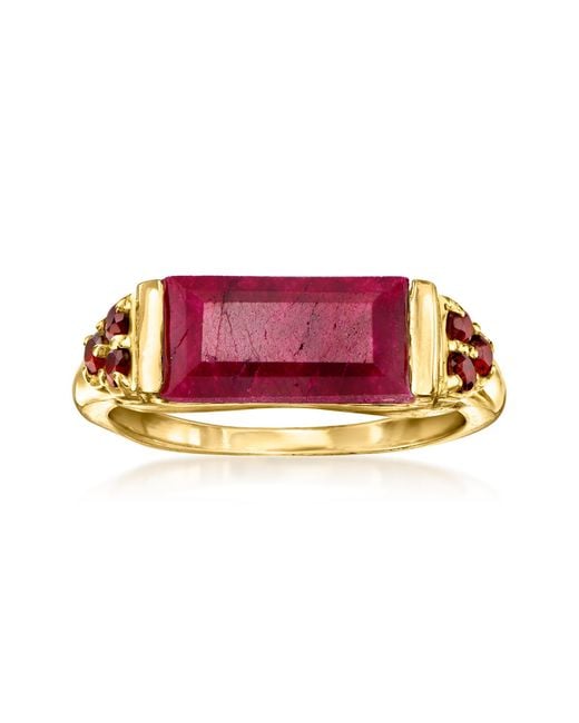 Ross-Simons Red Ruby And Garnet Ring