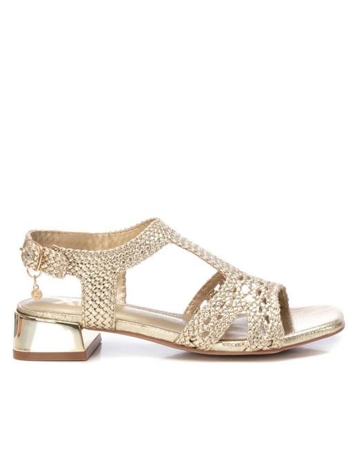 Xti Metallic Low Heel Sandals