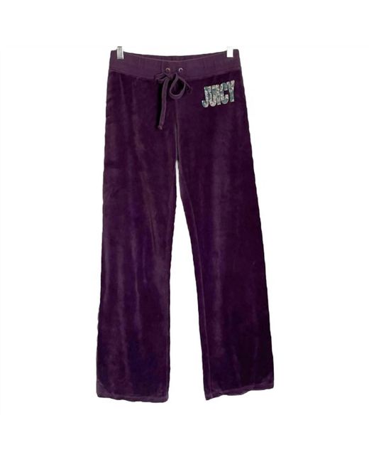 Juicy Couture Purple Aubergine Logo Starlight Del Rey Pants
