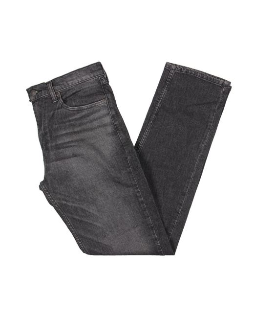 Levi's Black Regular Fit Faded Straight Leg Jeans for men