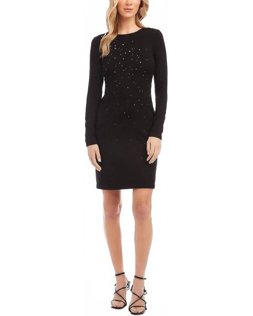 Karen Kane Women's Black Sparkle Sheath Dress