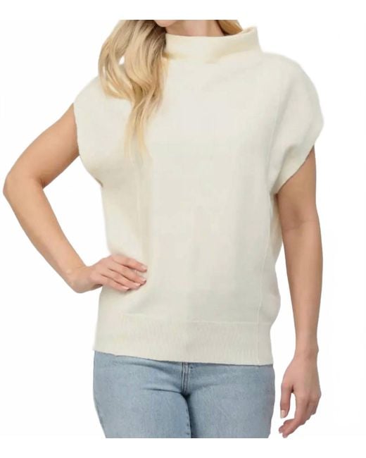 Fate White Mock Neck Sweater