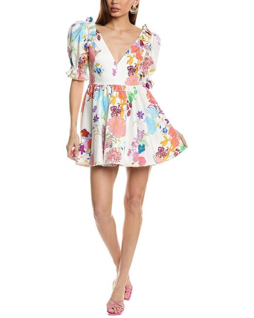 Borgo De Nor White Aja Pique Mini Dress