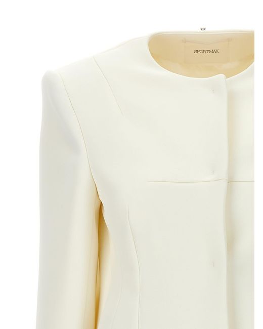 Sportmax Natural Polyester Full-Length Jacket
