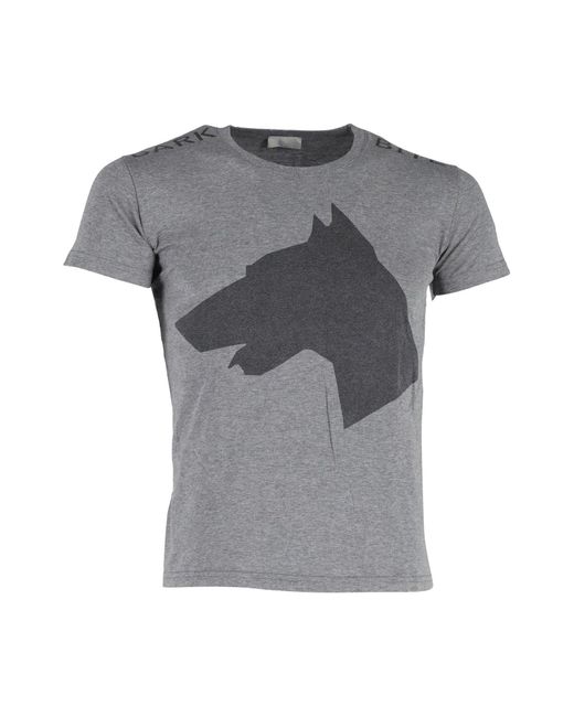 Dior Gray Dark Bite Dog Graphic T-shirt for men