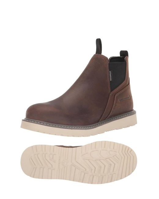 Wolverine Brown Trade Wedge Soft Toe Ankle Boot for men
