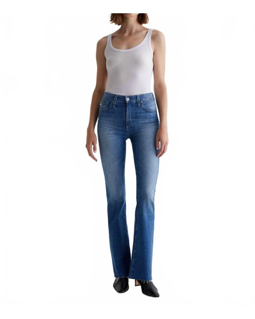 AG Jeans Women's Blue Farrah Boot Mid-Rise Jeans