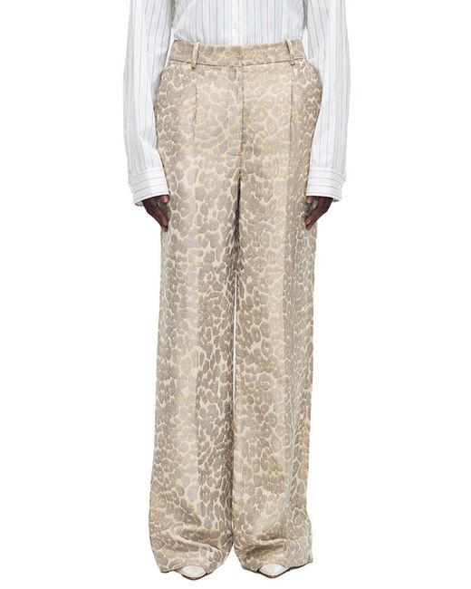 Adam Lippes Natural Banks Silk-Blend Pant