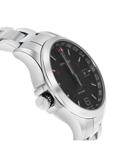 Longines Conquest V.h.p. Gmt Stainless Steel Date L287 Quartz