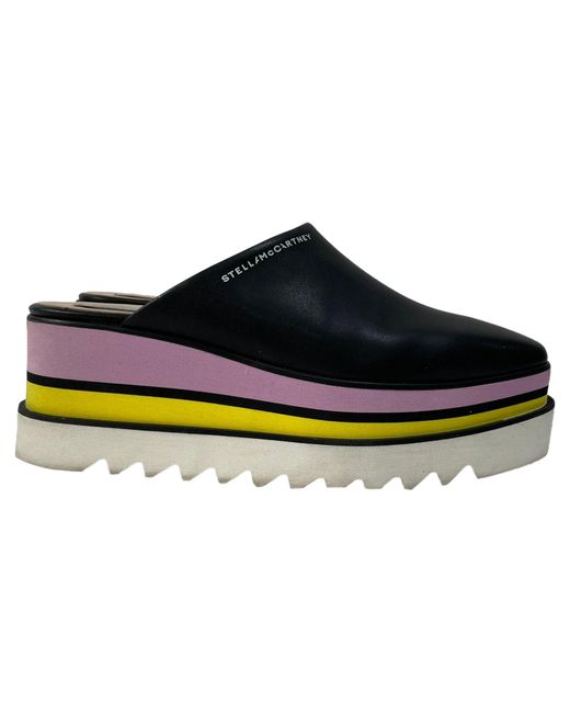 Stella McCartney Black Sneak Elyse Platform Mules