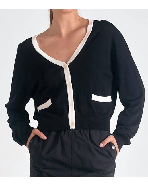 Elan Black The Classic Cardigan
