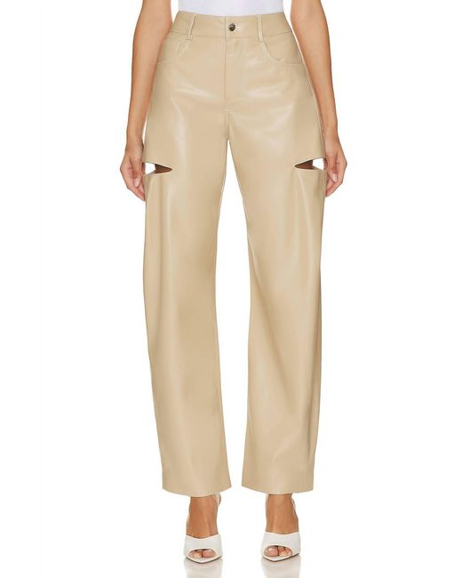 Lamarque Natural Faleen Faux Leather Pants