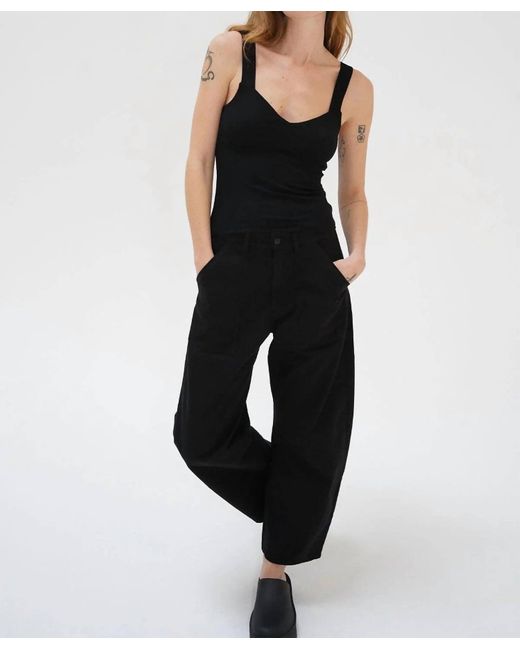LNA Black Iva Ribbed Tank
